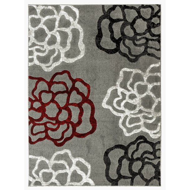 Ebern Designs Kimbrel Performance Gray Rug & Reviews Wayfair